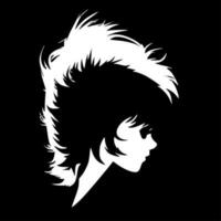 cheveux, minimaliste et Facile silhouette - vecteur illustration