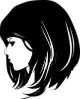 cheveux - minimaliste et plat logo - vecteur illustration