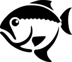 poisson, noir et blanc vecteur illustration