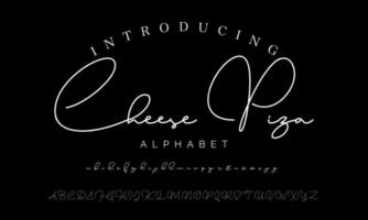 meilleur alphabet chant des oiseaux incroyable scénario Signature logotype Police de caractère caractères manuscrit vecteur