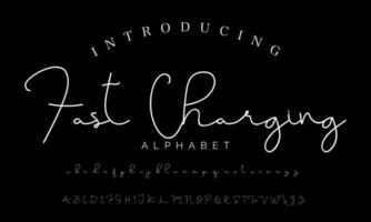 meilleur alphabet chant des oiseaux incroyable scénario Signature logotype Police de caractère caractères manuscrit vecteur