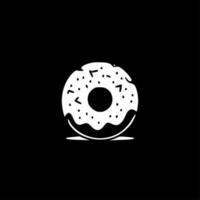 Donut - noir et blanc isolé icône - vecteur illustration