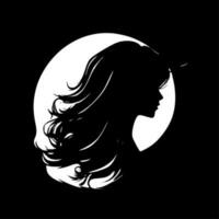 cheveux, minimaliste et Facile silhouette - vecteur illustration