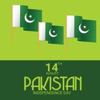 illustration vectorielle d & # 39; un fond pour la fête de l & # 39; indépendance du pakistan vecteur