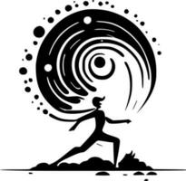 yoga - minimaliste et plat logo - vecteur illustration