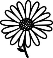 Marguerite, minimaliste et Facile silhouette - vecteur illustration