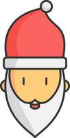 Père Noël claus dessin animé coloré icône dans plat style. vecteur