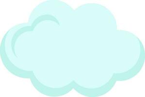 plat style nuage icône dans bleu couleur. vecteur