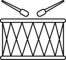 en jouant piège tambour doublure art icône. vecteur