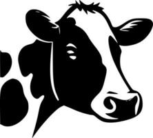 vache - noir et blanc isolé icône - vecteur illustration