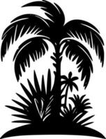 tropical, minimaliste et Facile silhouette - vecteur illustration