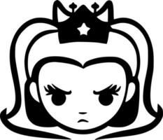 Princesse - minimaliste et plat logo - vecteur illustration