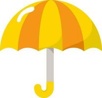 ouvert parapluie icône dans Jaune et Orange couleur. vecteur