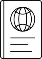 isolé passeport icône dans linéaire style. vecteur