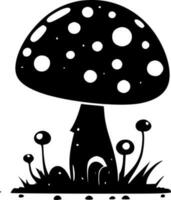 champignon - minimaliste et plat logo - vecteur illustration