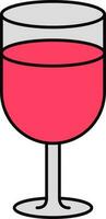 isolé du vin verre icône dans rose couleur. vecteur