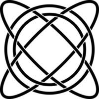 celtique nœud cercle icône dans ligne art. vecteur