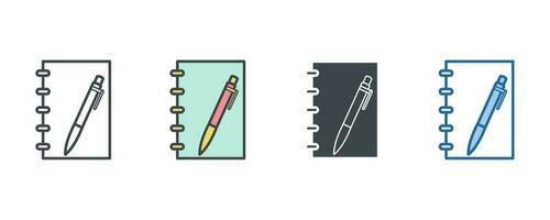 stylo et papier icône symbole modèle pour graphique et la toile conception collection logo vecteur illustration