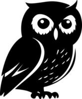 hibou - minimaliste et plat logo - vecteur illustration