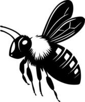 abeille, noir et blanc vecteur illustration
