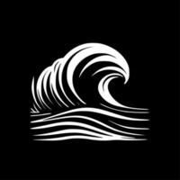 vagues - minimaliste et plat logo - vecteur illustration