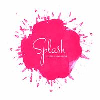 Design splash aquarelle rose abstraite vecteur