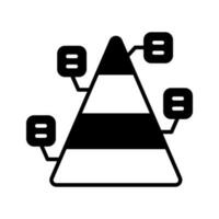 Triangle forme graphique, vecteur conception de pyramide de infographies, pyramide graphique icône