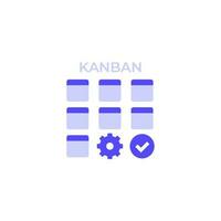 Kanban maigre méthode vecteur icône