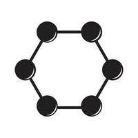 vecteur d'icône de molécule