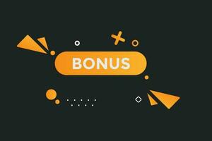 modèles de bannière web de bouton bonus. illustration vectorielle vecteur