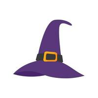 sorcière chapeau. la magie chapeau. le costume orne le peu de sorcier tête à une Halloween faire la fête. vecteur