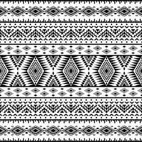 sans couture géométrique ethnique modèle conception. tribal aztèque abstrait illustration. noir et blanc couleurs. conception pour textile, tissu, vêtements, rideau, tapis, ornement, fond d'écran, arrière-plan, papier. vecteur