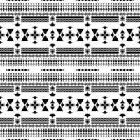 aztèque géométrique ethnique sans couture monochrome modèle. populaire stylisé impression modèle pour textile conception, tissu, vêtements, rideau, tapis, batique, ornement, fond d'écran, arrière-plan, emballage, papier. vecteur