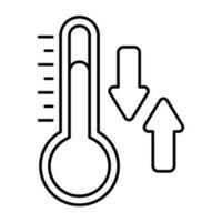 icône de conception moderne de fluctuation de température vecteur