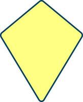 géométrie cône angle icône dans Jaune couleur. vecteur