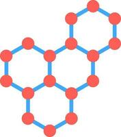 rouge et bleu les hormones symbole ou icône dans plat style. vecteur