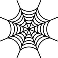 isolé toile d'araignée icône dans noir contour. vecteur