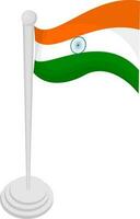 plat illustration de ondulé Indien nationale drapeau élément. vecteur
