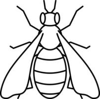 isolé apidés insecte personnage icône dans accident vasculaire cérébral style. vecteur