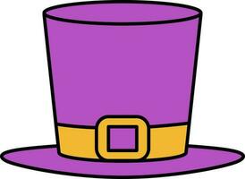 pèlerin chapeau icône dans violet couleur. vecteur