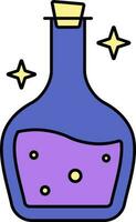 la magie potion icône dans Jaune et violet couleur. vecteur