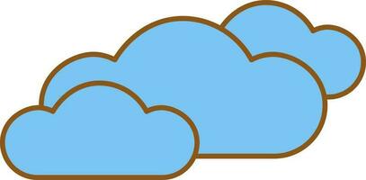 illustration de nuageux plat icône ou symbole. vecteur