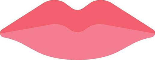 plat style magnifique lèvres rouge icône. vecteur
