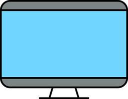 isolé bureau plat icône dans gris et bleu couleur. vecteur