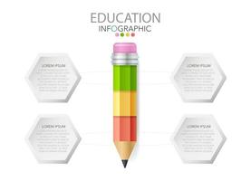 modèle infographique en 4 étapes modèle pour la présentation graphique de diagramme et le graphique vecteur