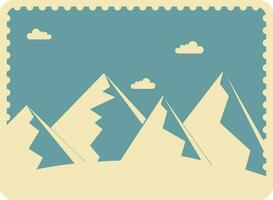 Alaska parc timbre ou affiche conception dans beige et bleu couleur. vecteur