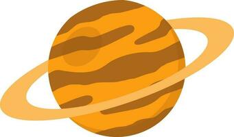 isolé Vénus planète icône dans Orange couleur. vecteur
