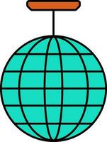 pendaison disco Balle icône dans turquoise couleur. vecteur