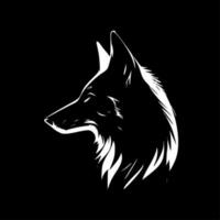 loup, noir et blanc vecteur illustration