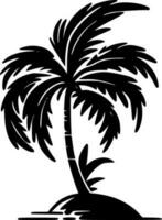 tropical - noir et blanc isolé icône - vecteur illustration